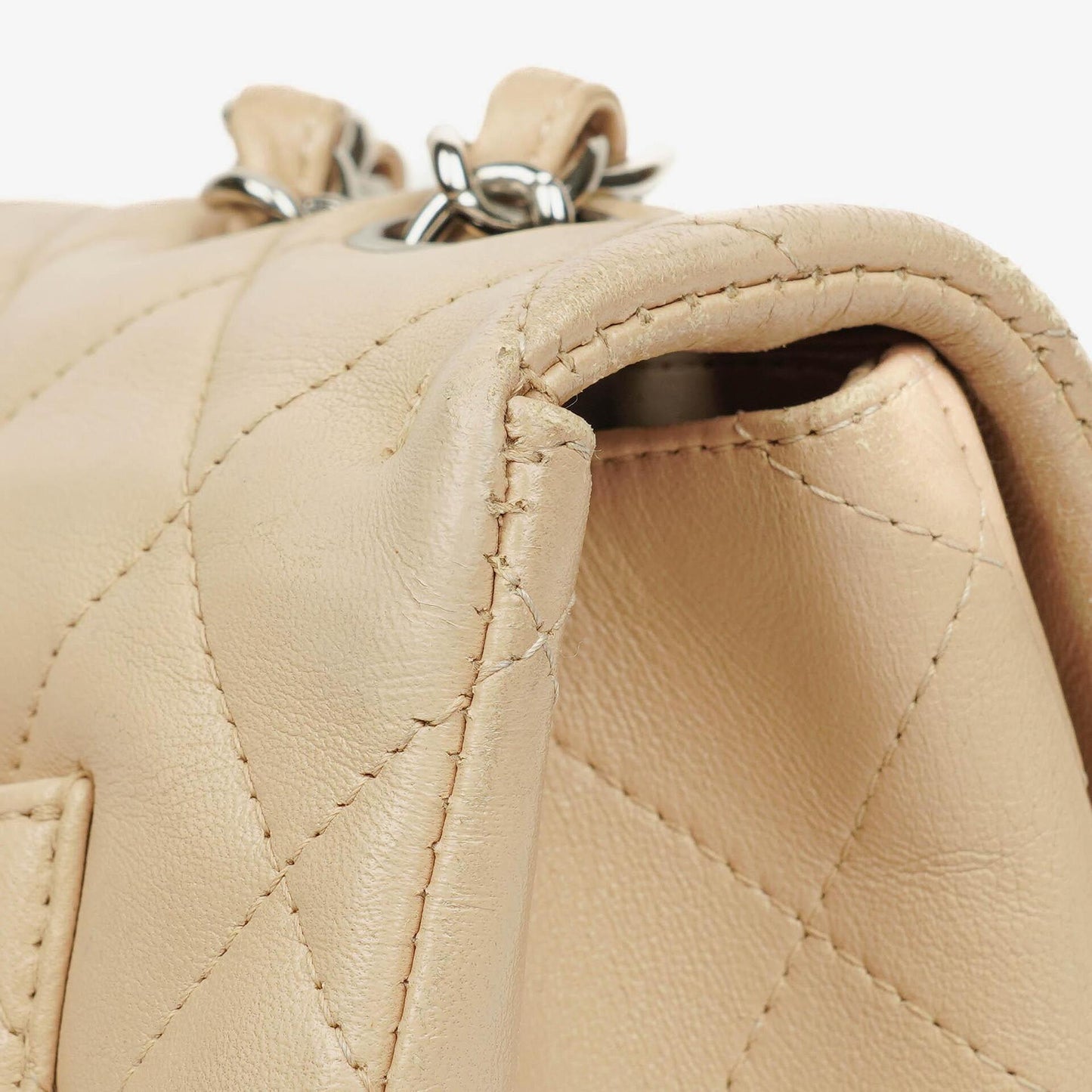 Chanel Jumbo Classic Single Flap Bag Quilted Lambskin Silver -Toned Hardware