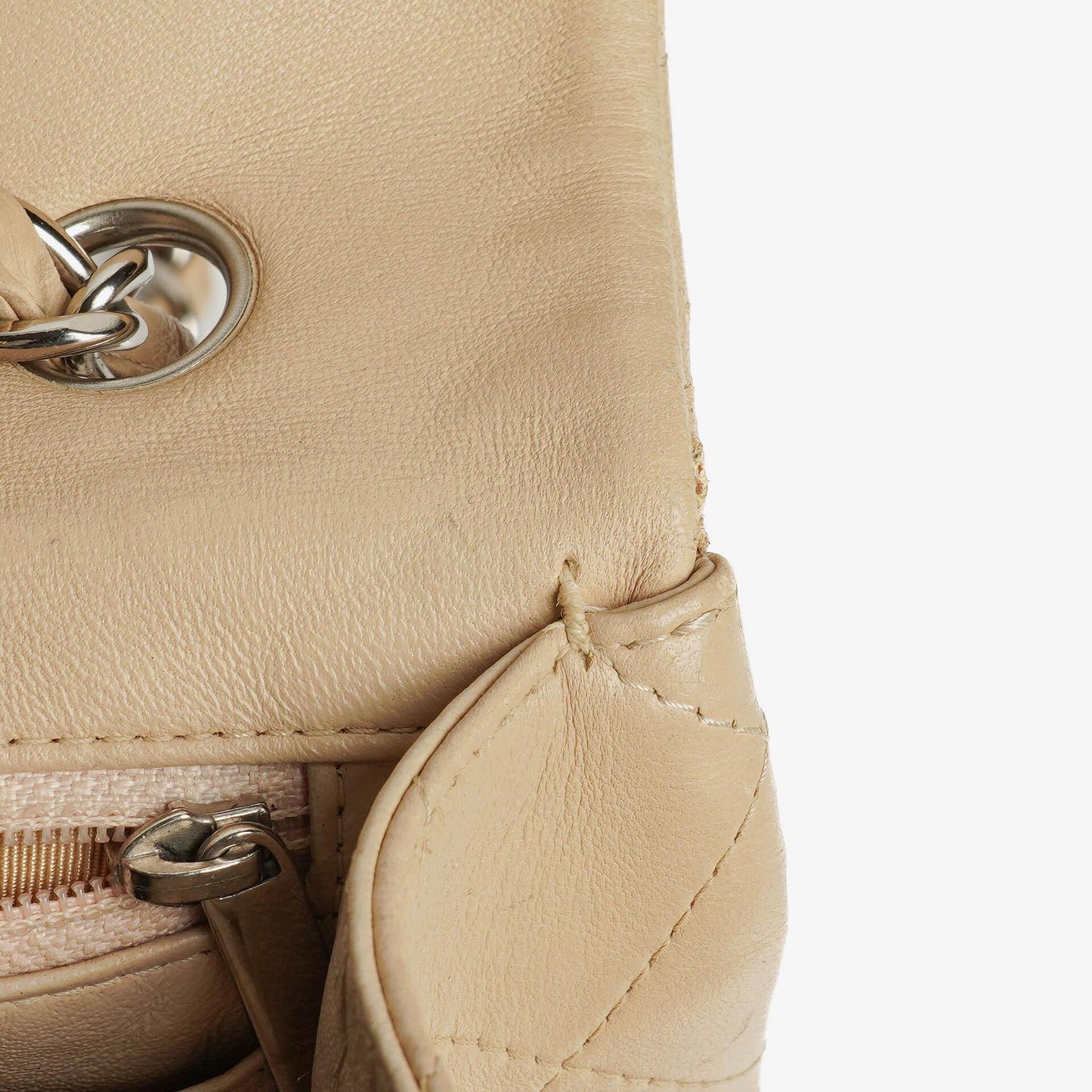 Chanel Jumbo Classic Single Flap Bag Quilted Lambskin Silver -Toned Hardware
