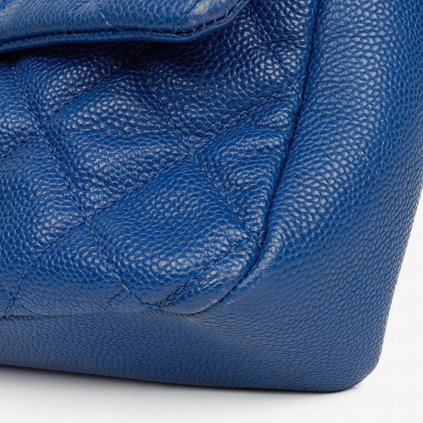 Chanel Jumbo Quilted Caviar Single Flap Bag With Silver -Toned Hardware