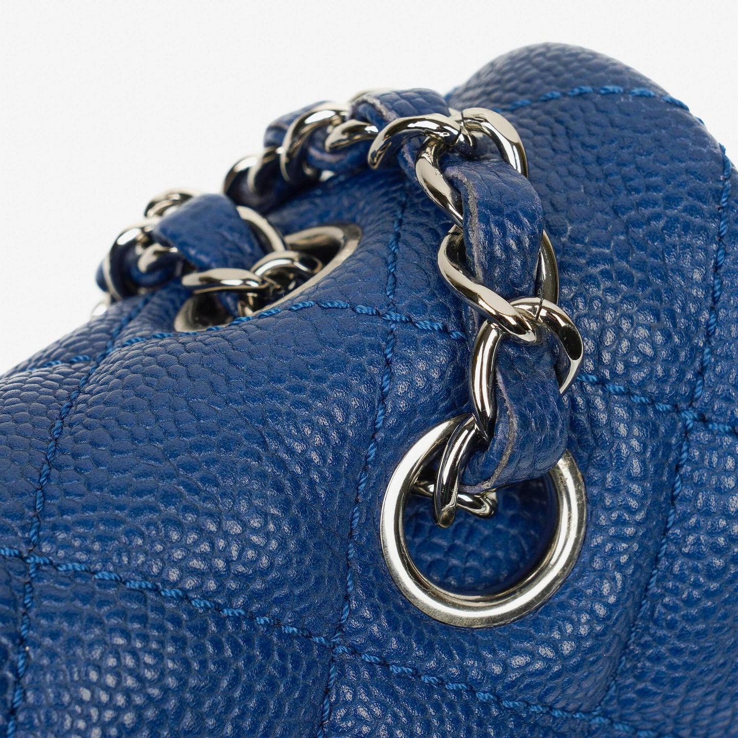 Chanel Jumbo Quilted Caviar Single Flap Bag With Silver -Toned Hardware