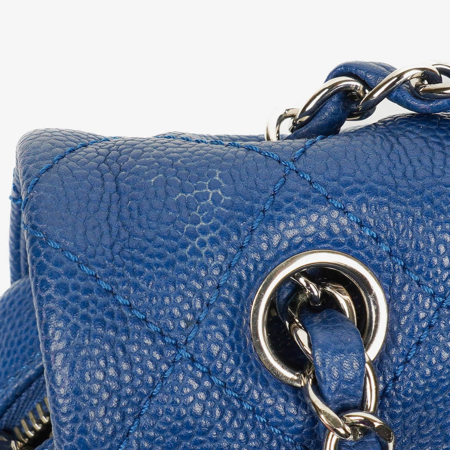 Chanel Jumbo Quilted Caviar Single Flap Bag With Silver -Toned Hardware