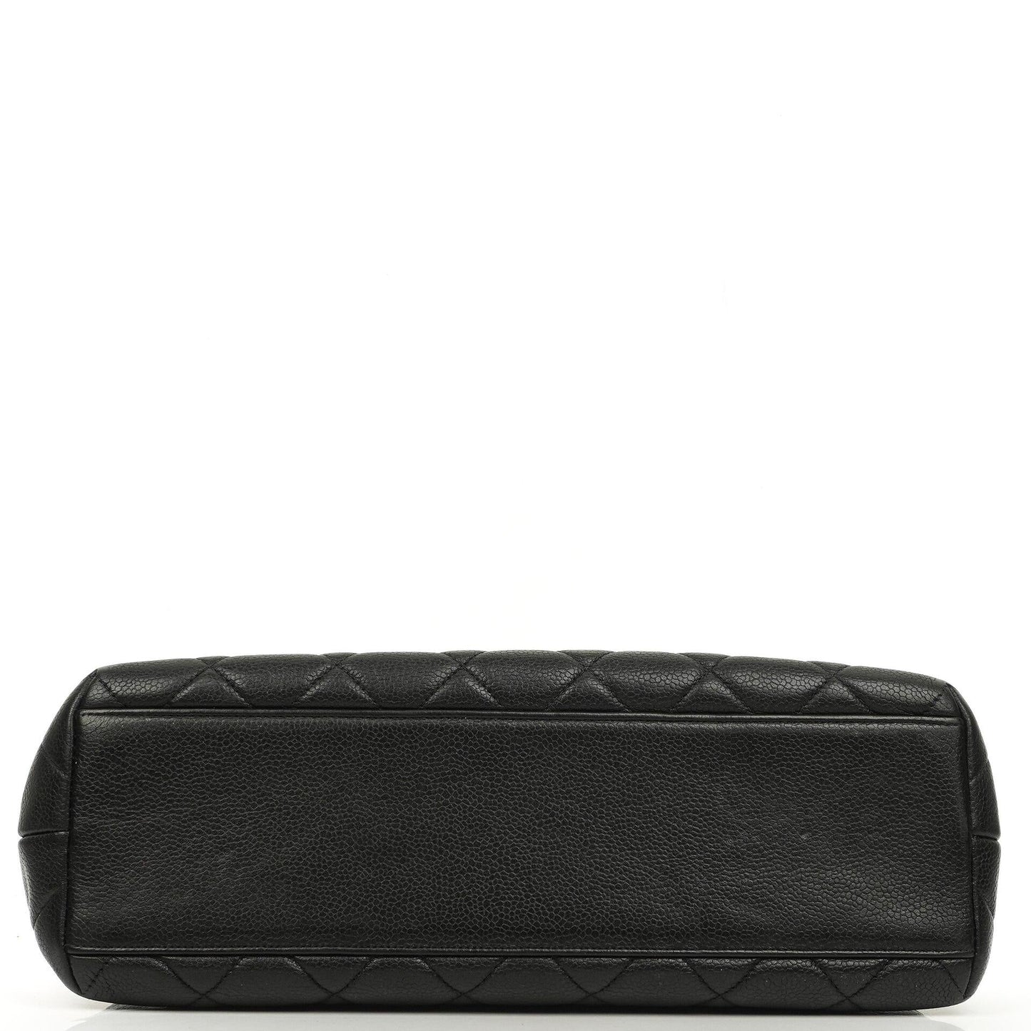 Chanel Kelly Black Quilted Caviar Leather Top Handle Bag With 24K Gold-Plated Hardware, 1996-1997