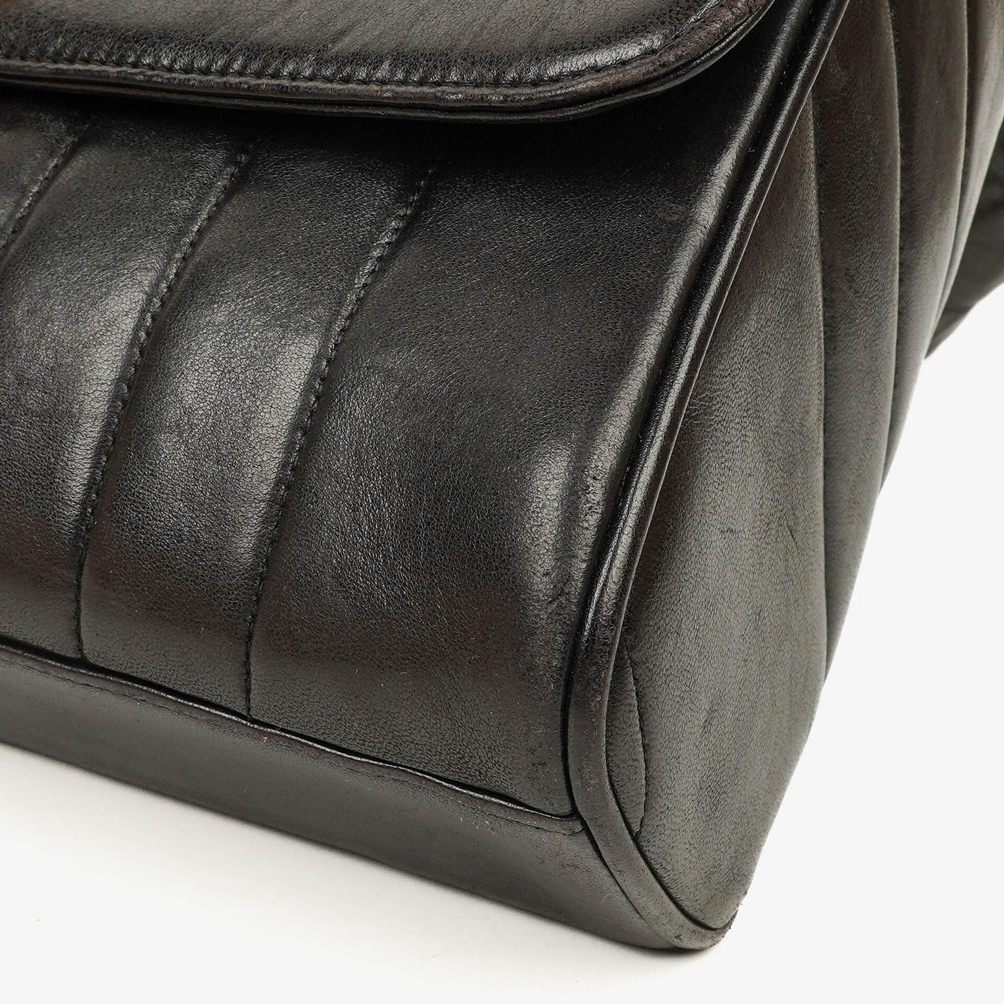Chanel Lambskin Black Vertical Quilted Maxi CC Flap Shoulder Bag