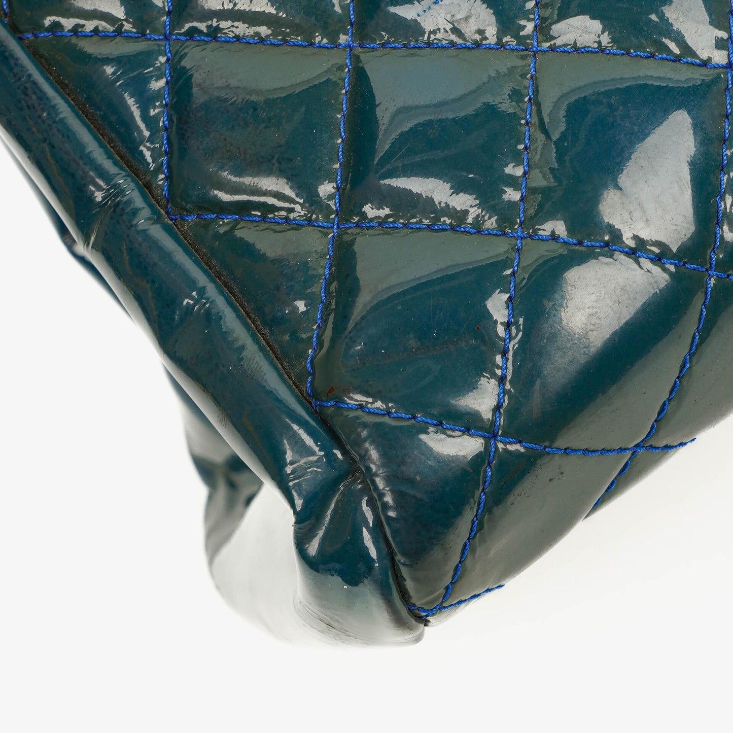 Chanel Large Just Mademoiselle Patent Quilted Bowling Bag