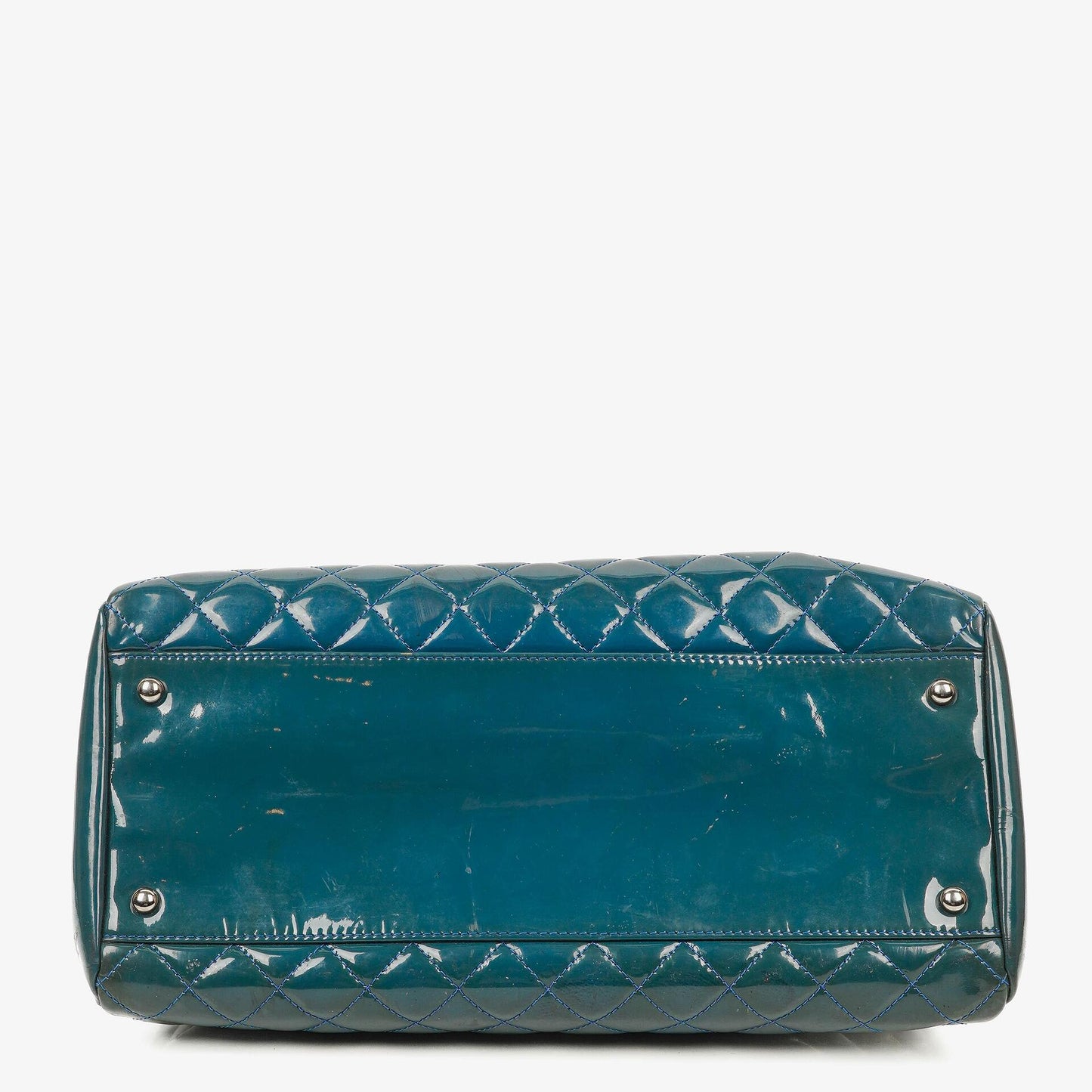Chanel Large Just Mademoiselle Patent Quilted Bowling Bag