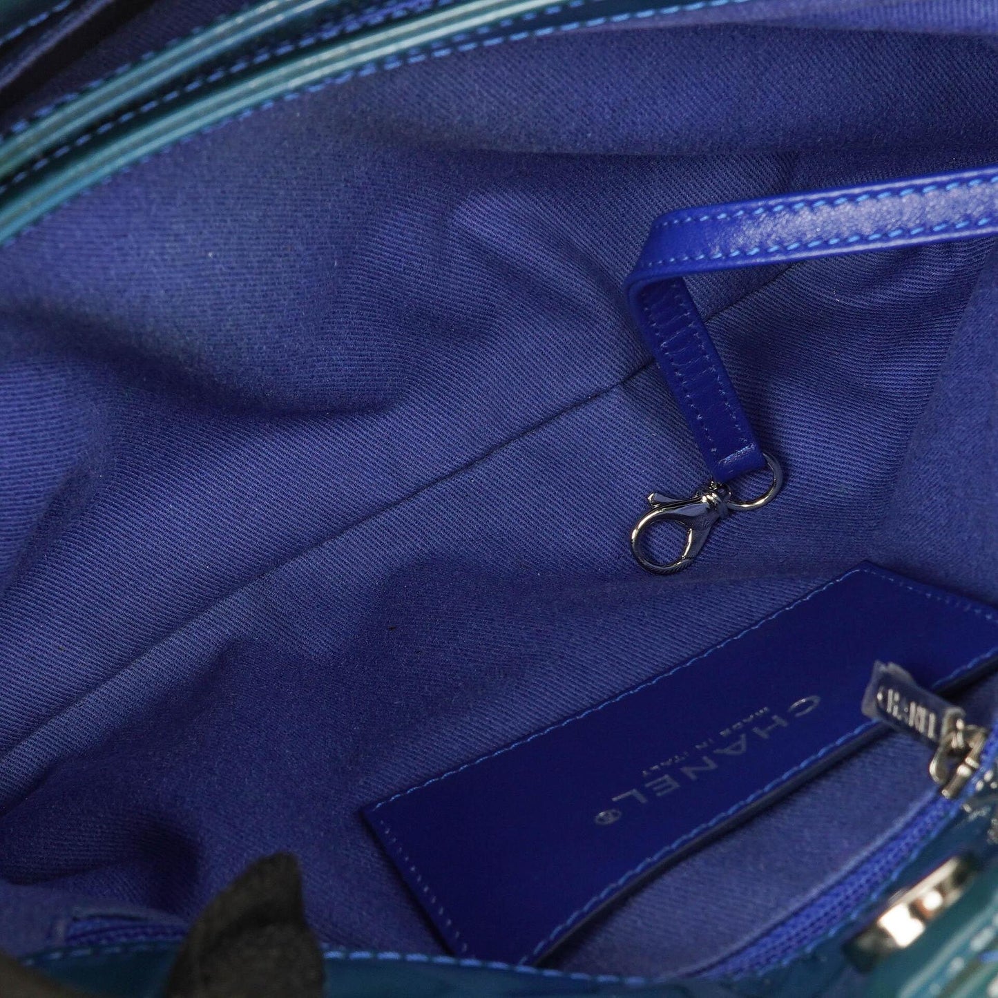 Chanel Large Just Mademoiselle Patent Quilted Bowling Bag
