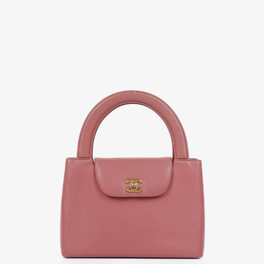 Chanel Large Kelly Pink Lambskin 24K Gold-Plated Hardware Shopping Bag