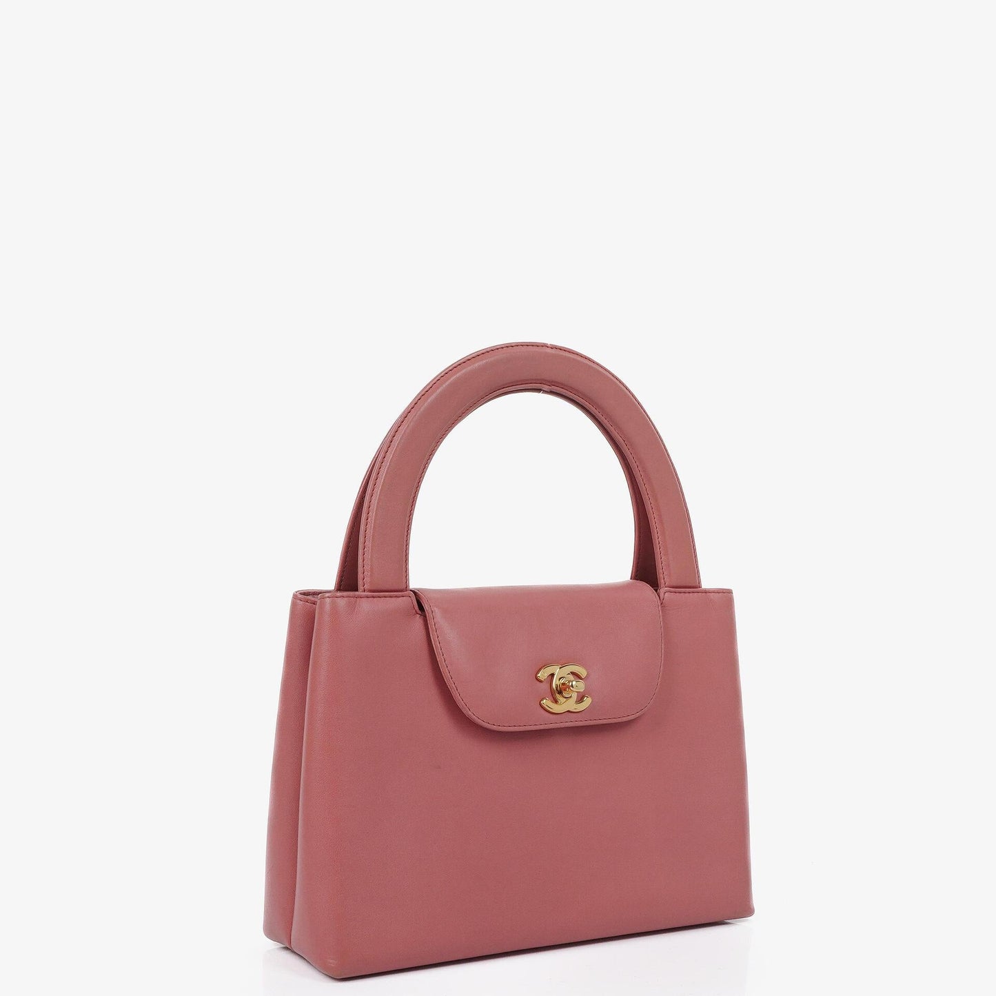 Chanel Large Kelly Pink Lambskin 24K Gold-Plated Hardware Shopping Bag