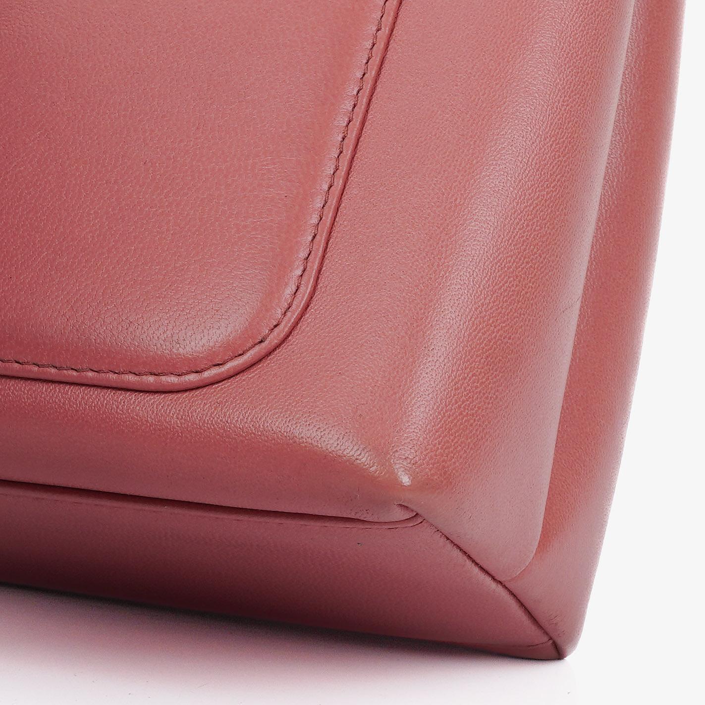 Chanel Large Kelly Pink Lambskin 24K Gold-Plated Hardware Shopping Bag