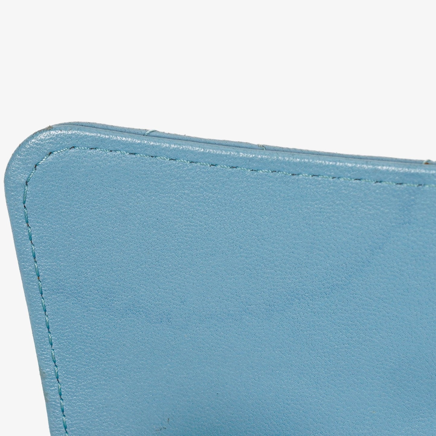 Chanel Large Quillted Lambskin Light Blue Flap Wallet