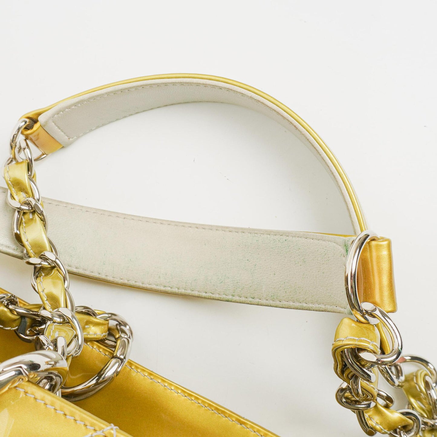Chanel Large Quilted Patent Leather Tote Bag