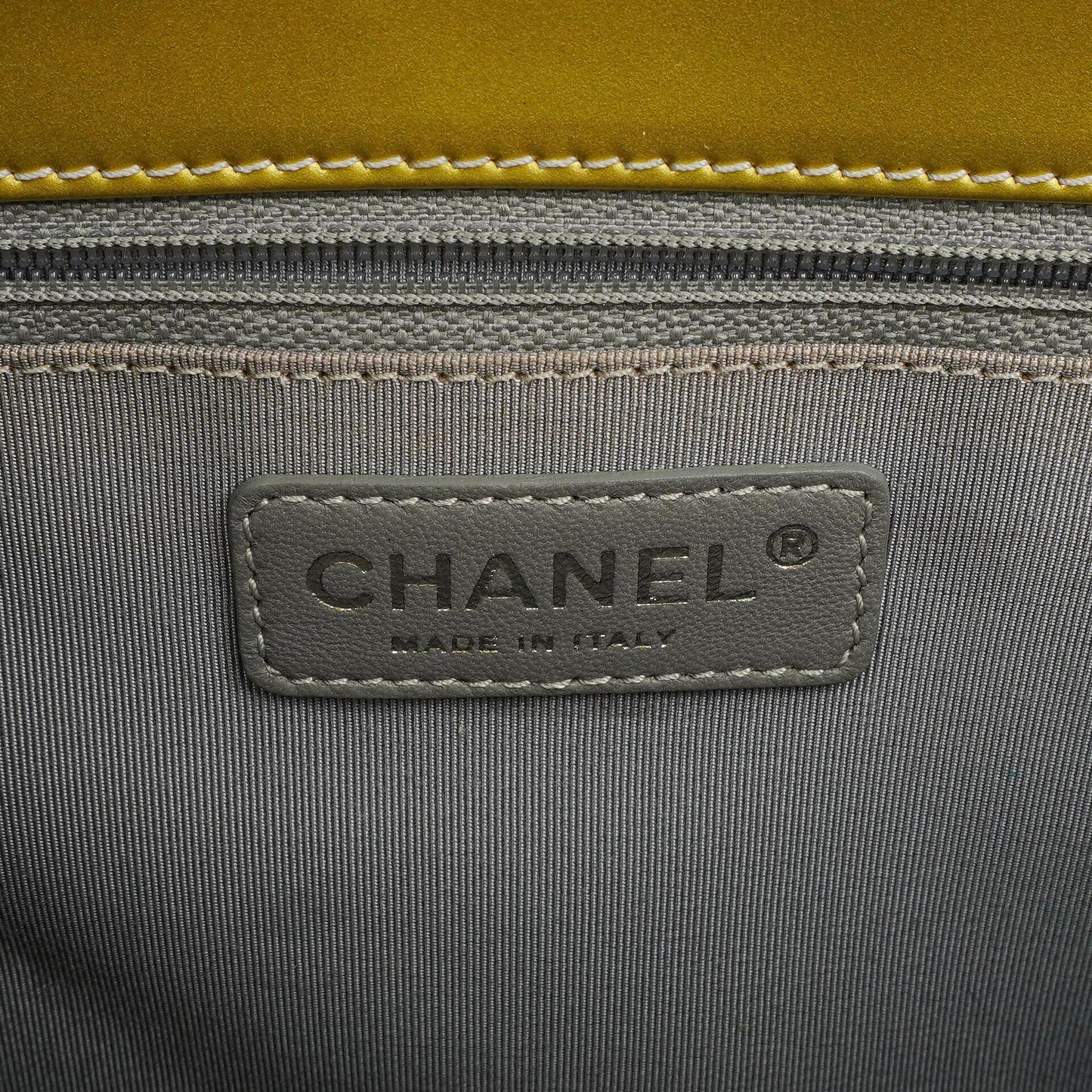 Chanel Large Quilted Patent Leather Tote Bag
