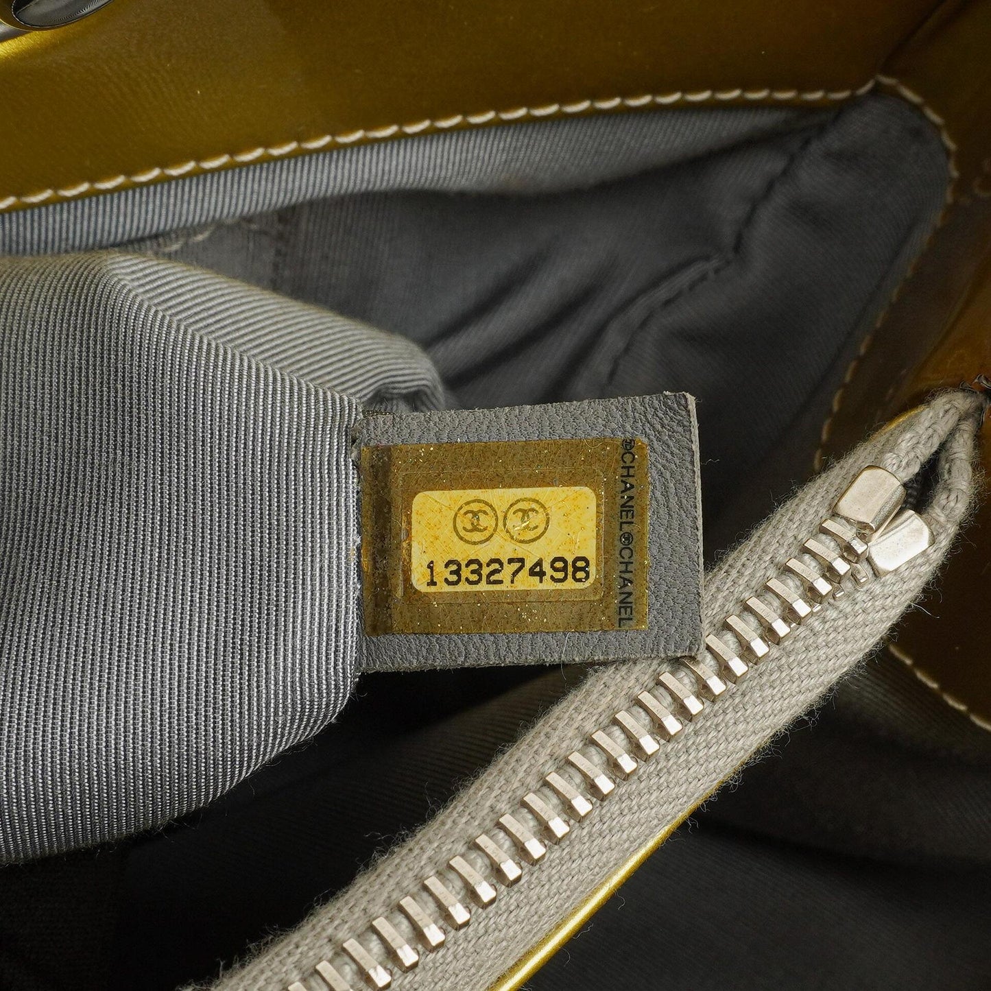Chanel Large Quilted Patent Leather Tote Bag