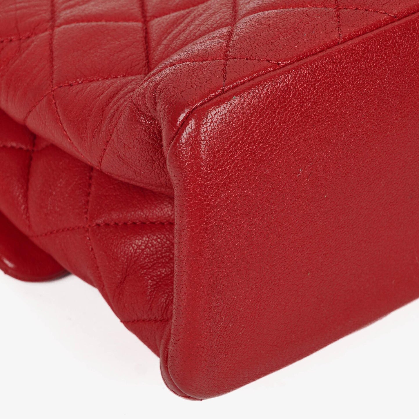 Chanel Large Simply CC Rue Cambon Red Shiny Calfskin Flap Bag