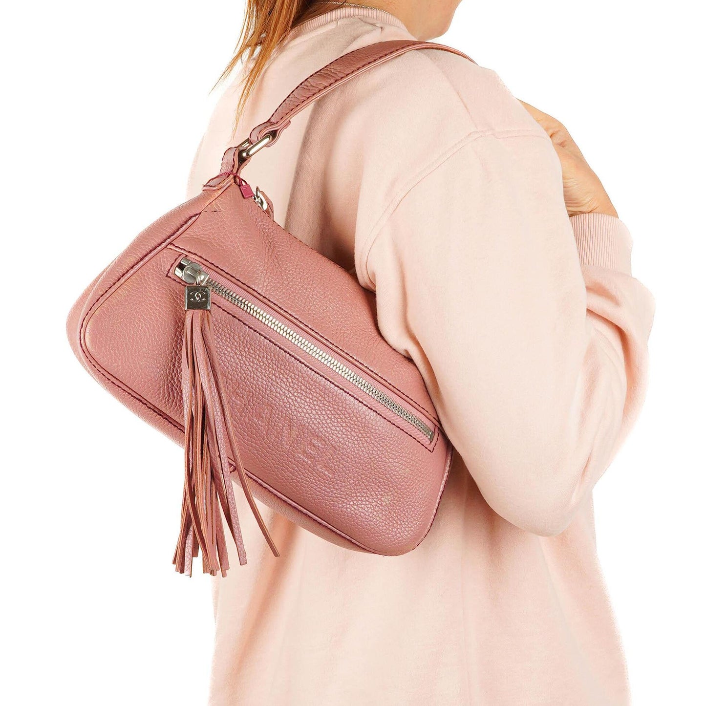 Chanel LAX Front Pocket Grained Calfskin Shoulder Bag, 2003-2004
