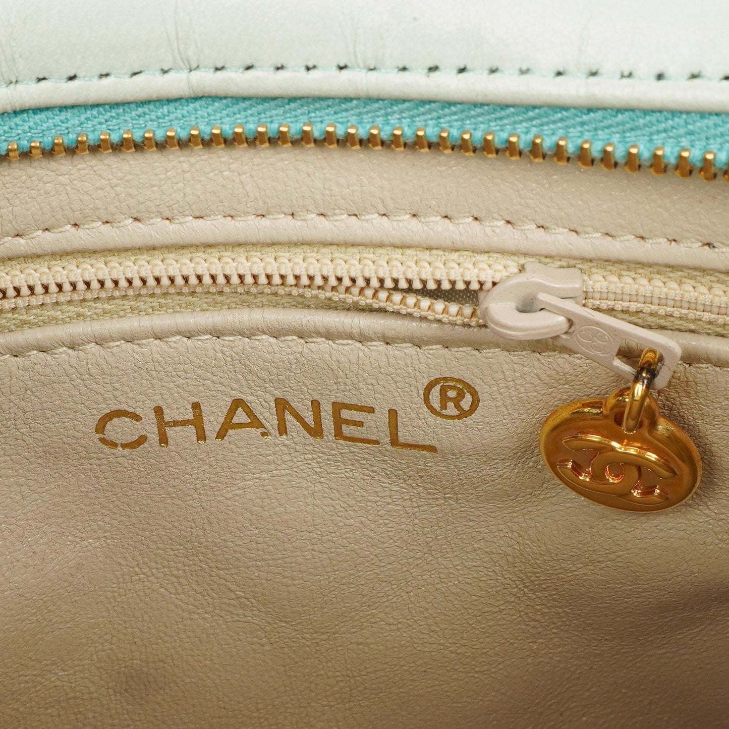 Chanel Light Blue Matelasse Chain Mini Bag