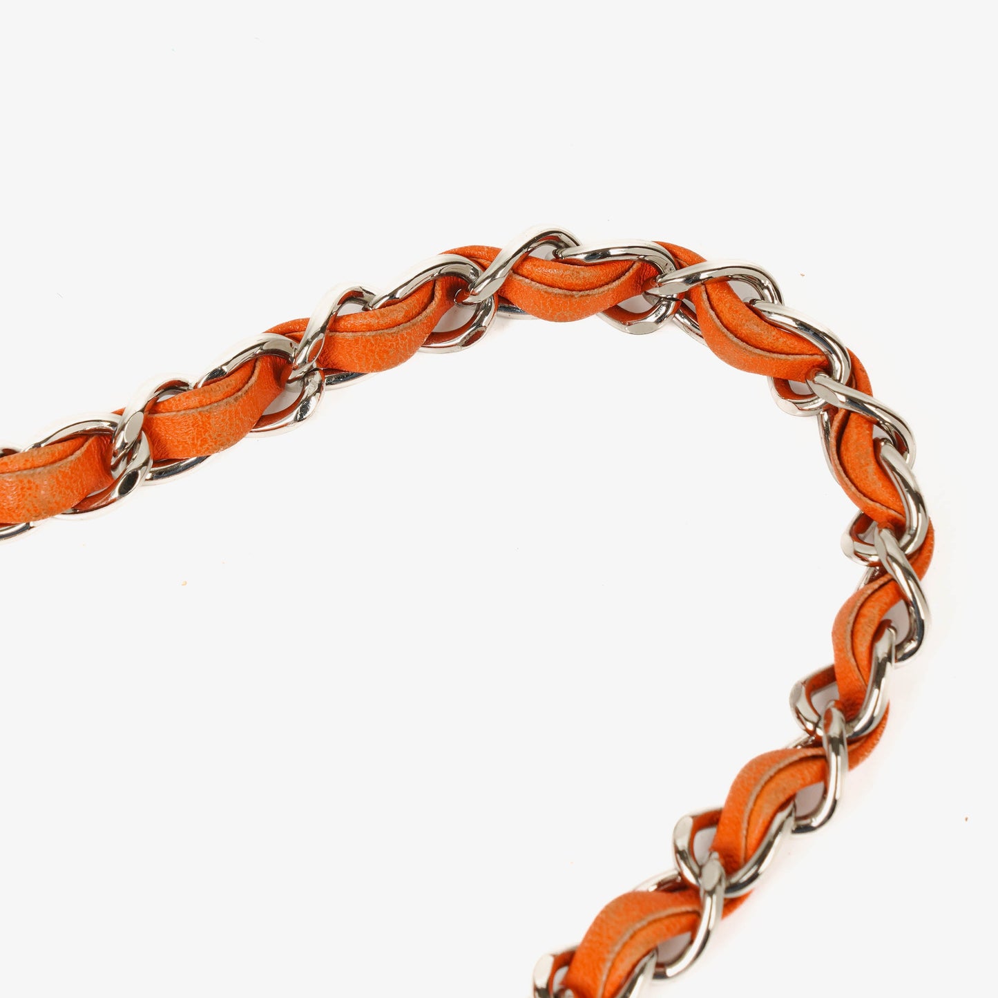 Chanel Lucky Charm Orange Patent Leather Pochatte