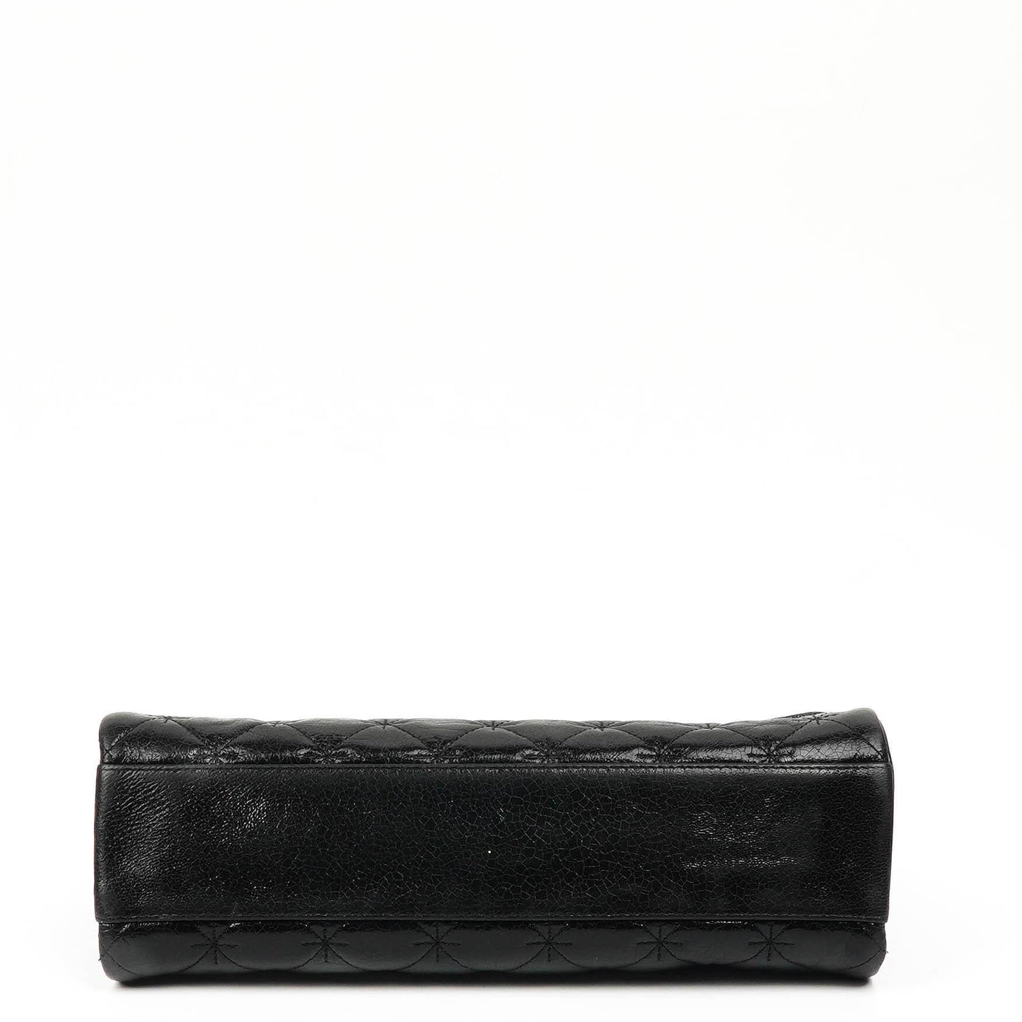 Chanel Mademoiselle Flap Bag In Glazed Crackled Calfskin And Silver-Tone Hardware