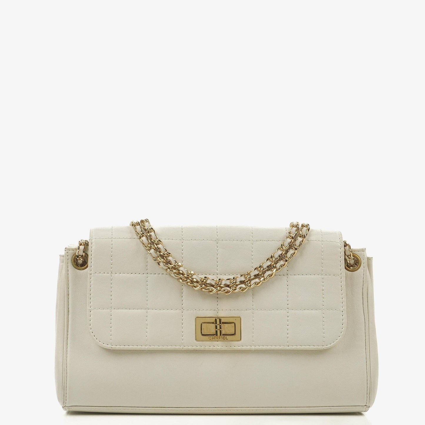 Chanel Mademoiselle Lock Accordion Chocolate Bar Flap Bag