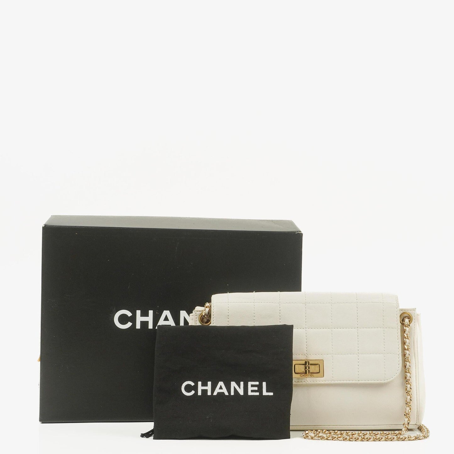 Chanel Mademoiselle Lock Accordion Chocolate Bar Flap Bag