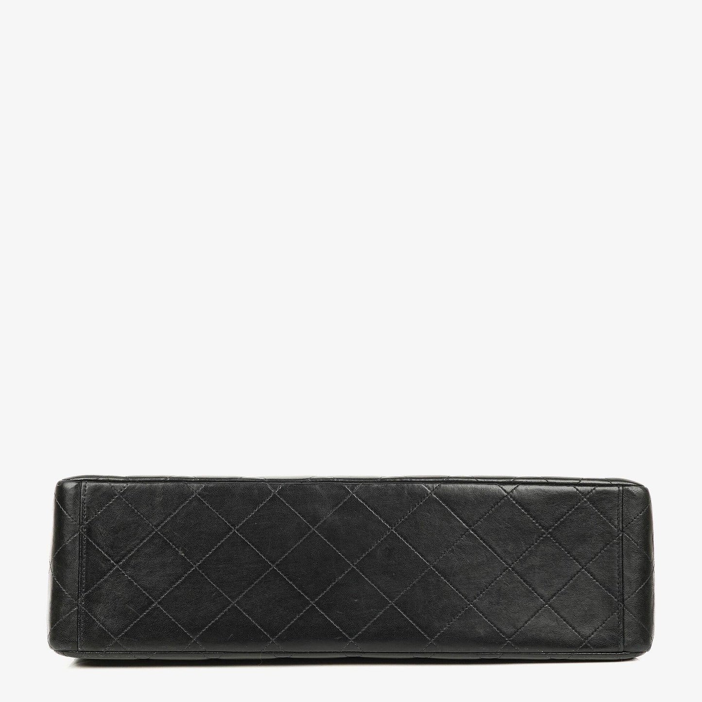 Chanel Maxi Jumbo CC Classic Single Flap Bag Black Quilted Lambskin 24K Gold-Plated Hardware
