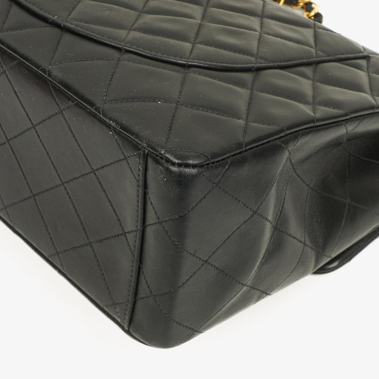Chanel Maxi Jumbo Classic Single Flap Bag Black Quilted Lambskin 24K Gold-Plated Hardware