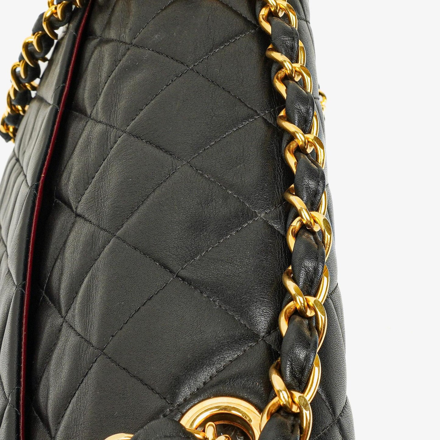 Chanel Maxi Jumbo Classic Single Flap Bag Black Quilted Lambskin 24K Gold-Plated Hardware