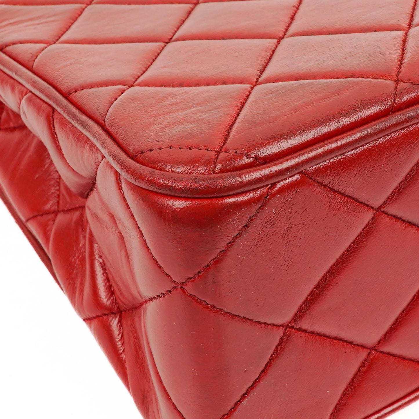Chanel Maxi Logo Flap Bag in Red Quilted Lambskin and 24k Gold Plated Hardware
