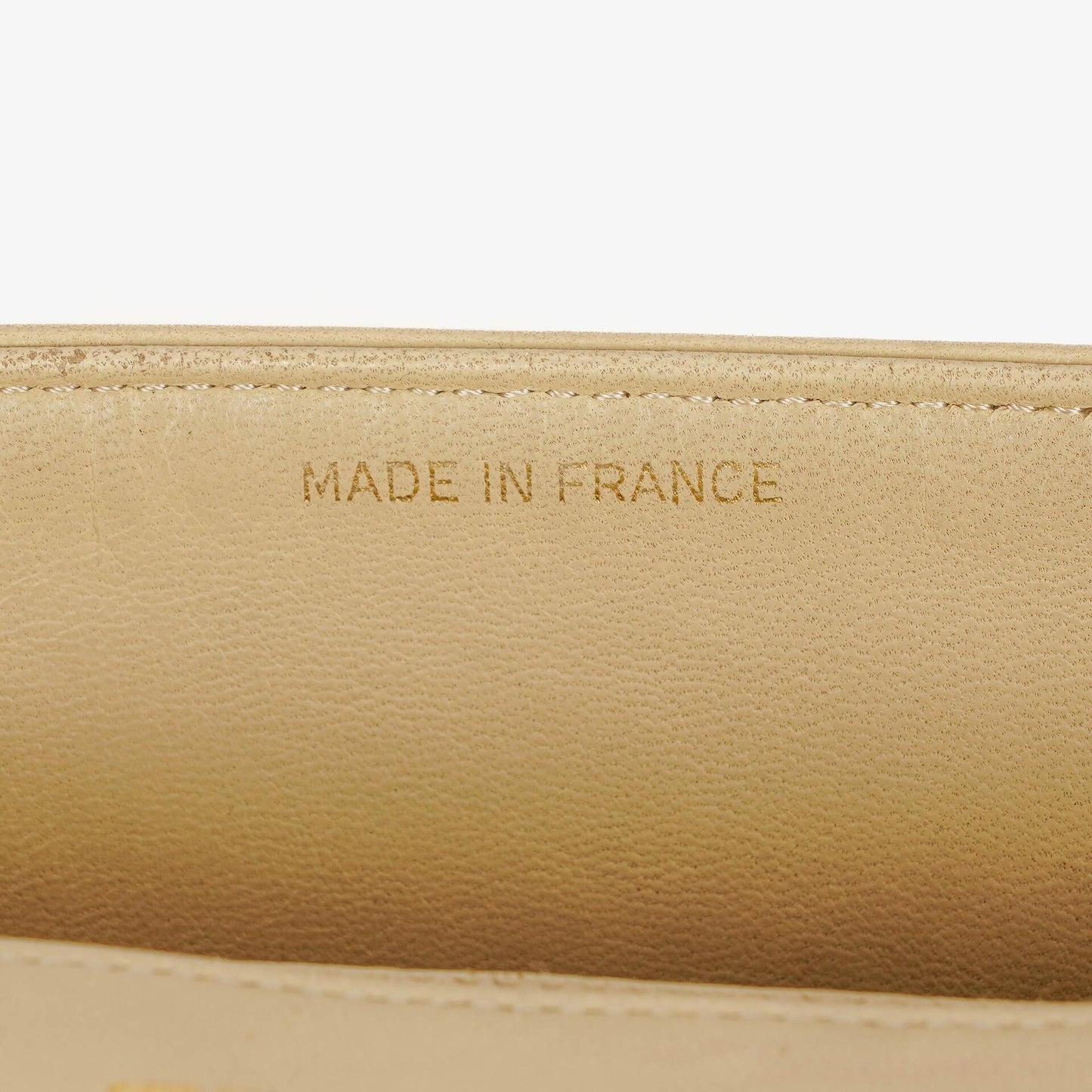 Chanel Maxi Logo Full Flap Bag Beige Quilted Leather With 24K Gold-Plated Hardware