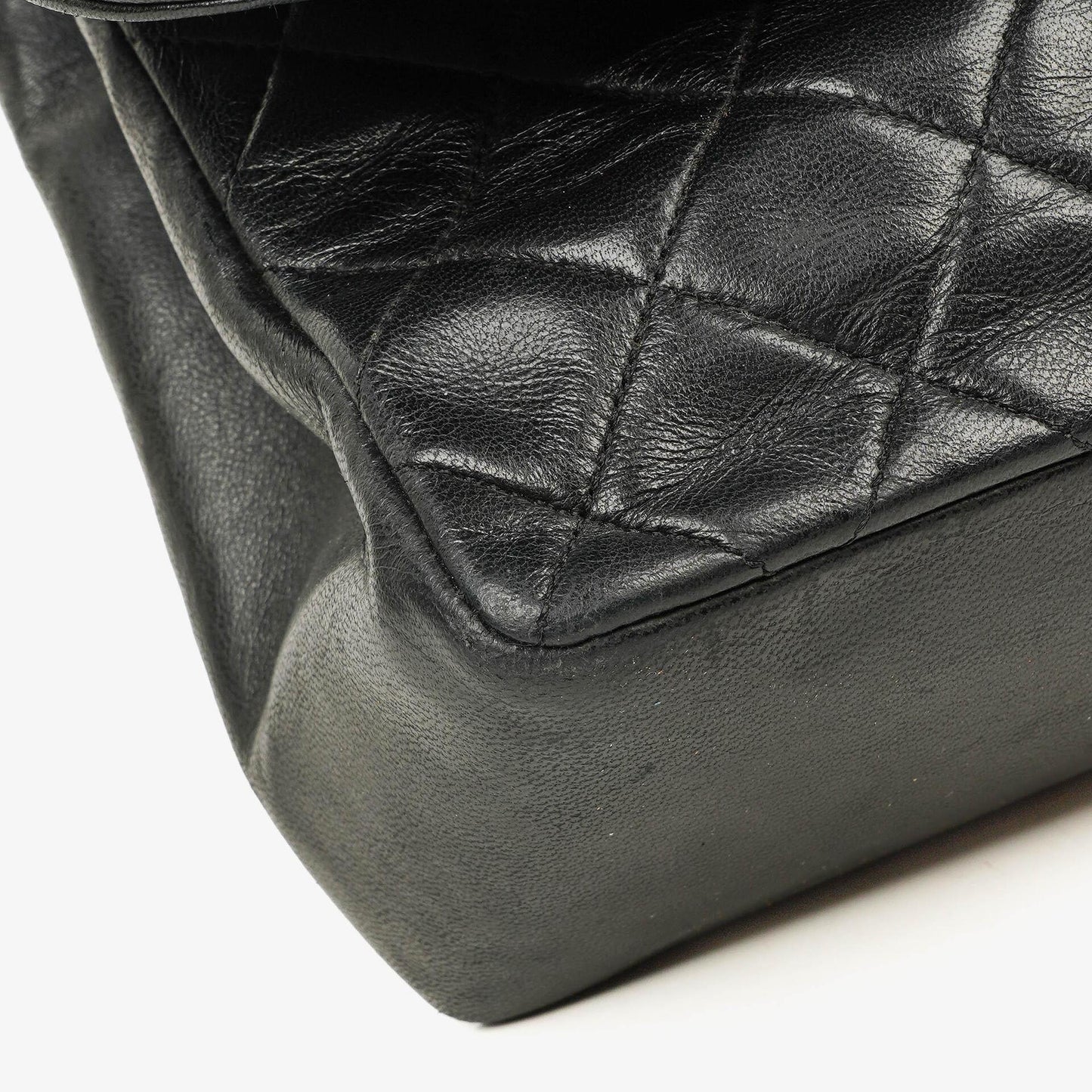 Chanel Medium Black Lambskin Quilted Single Flap Bag 24K Gold-Plated Hardware