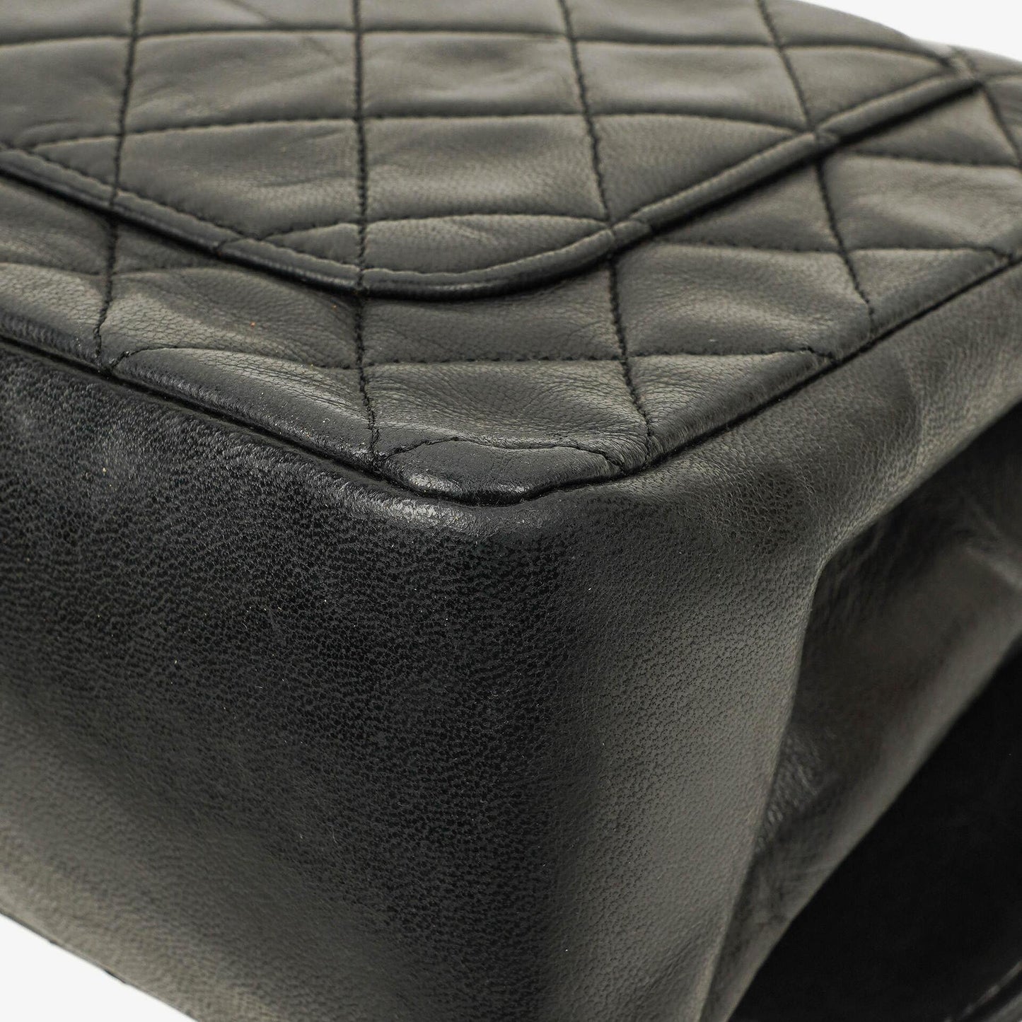 Chanel Medium Black Lambskin Quilted Single Flap Bag 24K Gold-Plated Hardware