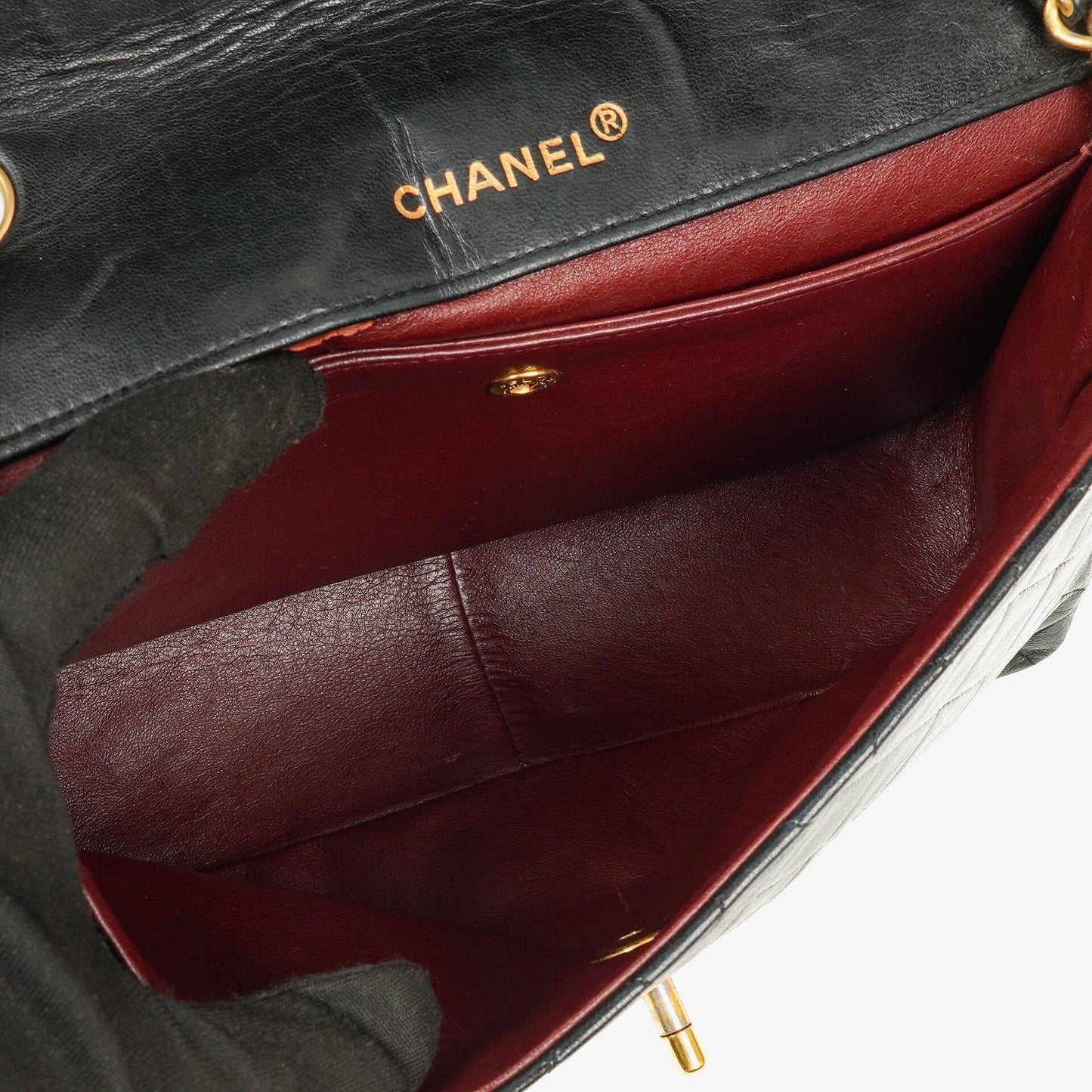 Chanel Medium Black Lambskin Quilted Single Flap Bag 24K Gold-Plated Hardware
