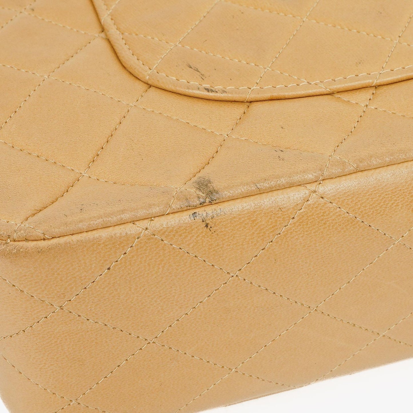 Chanel Medium Classic Beige Quilted Leather Double Flap Bag With 24K Gold-Tone Hardware