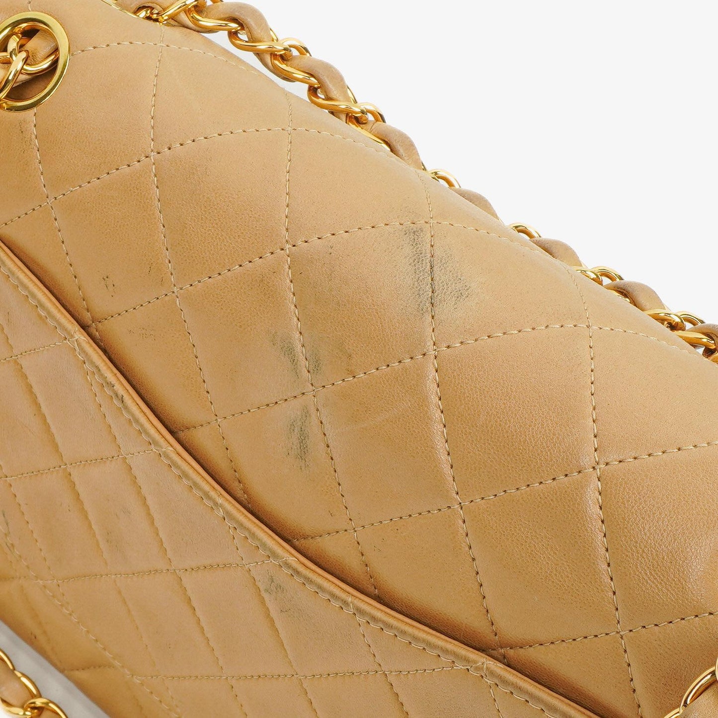 Chanel Medium Classic Beige Quilted Leather Double Flap Bag With 24K Gold-Tone Hardware