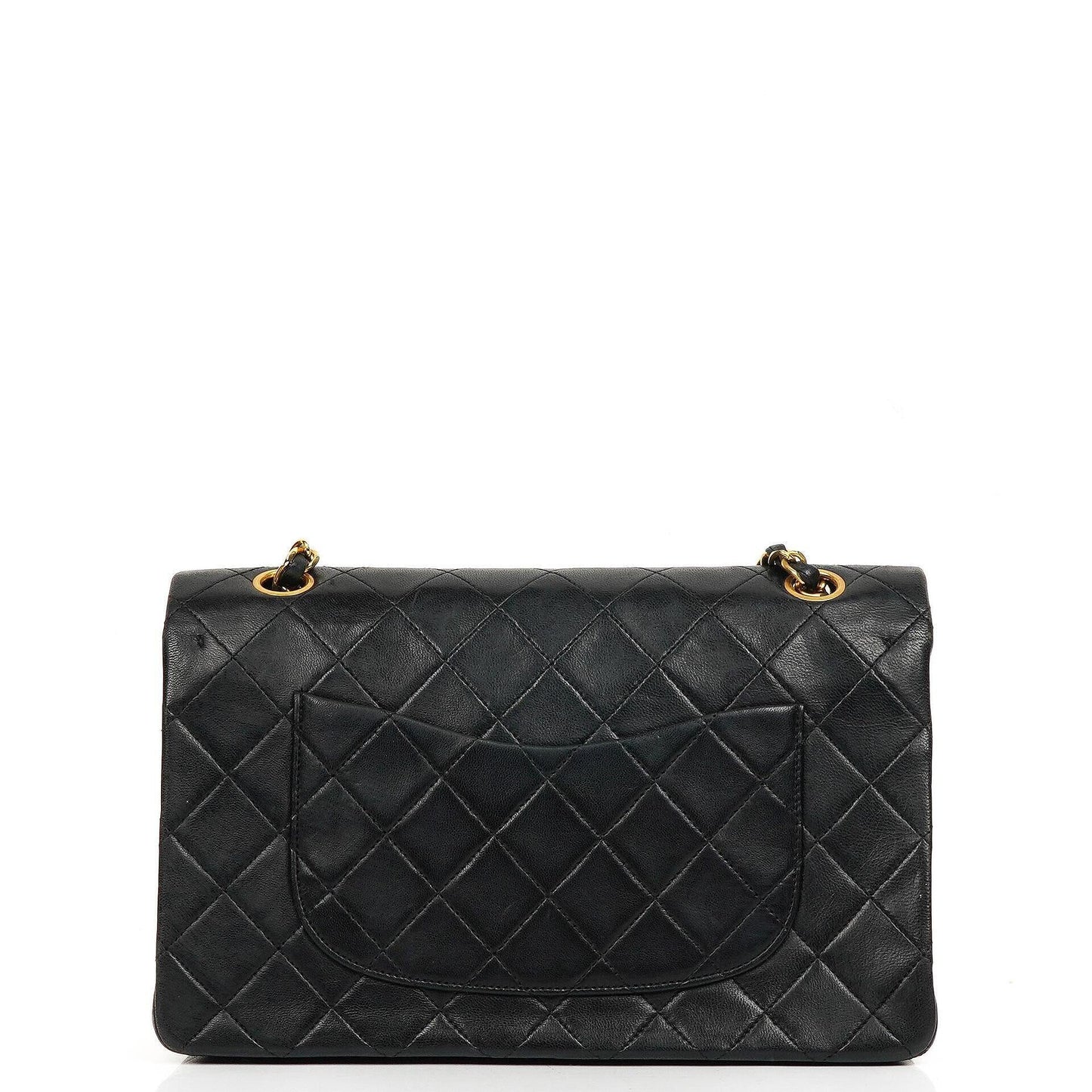 Chanel Medium Classic Black Quilted Lambskin Double Flap Bag With 24K Gold-Plated Hardware