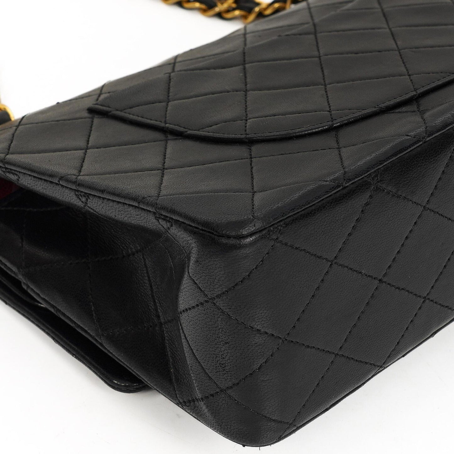 Chanel Medium Classic Black Quilted Lambskin Double Flap Bag With 24K Gold-Plated Hardware