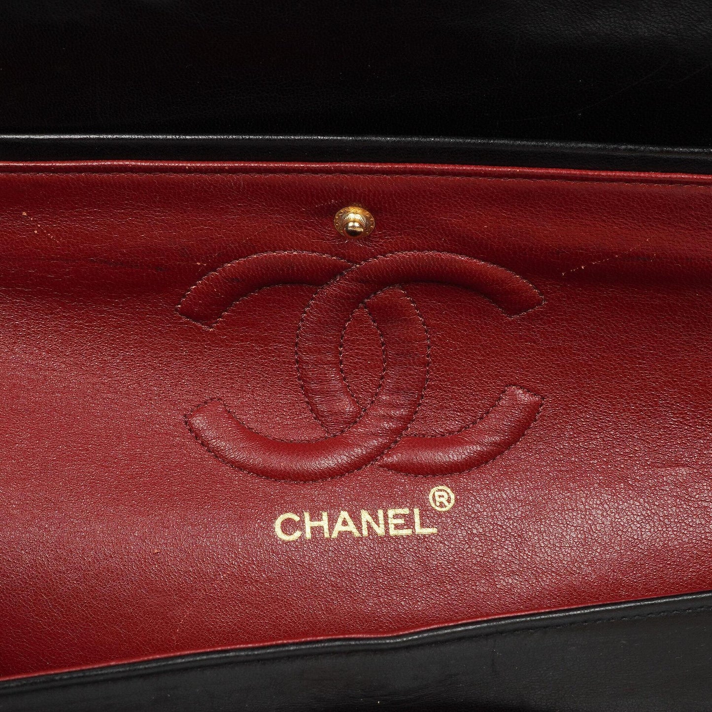 Chanel Medium Classic Black Quilted Lambskin Double Flap Bag With 24K Gold-Plated Hardware