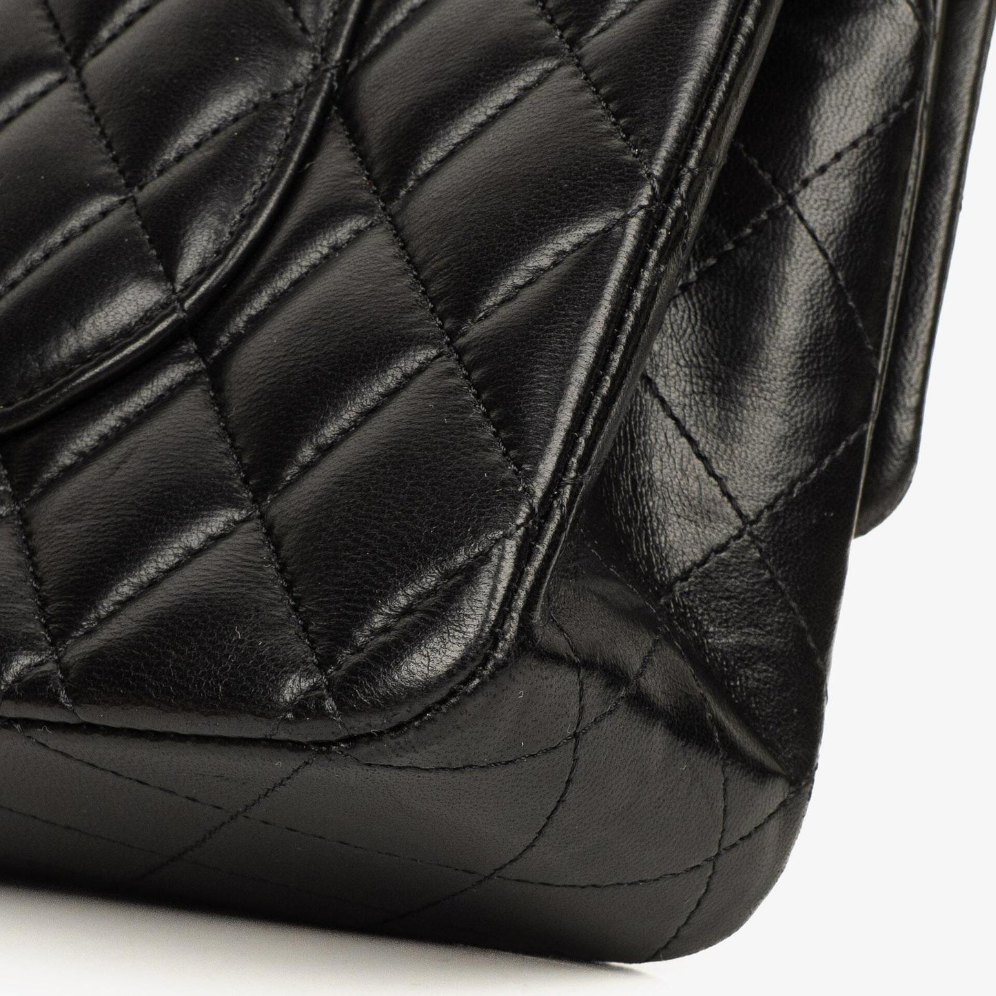 Chanel Medium Classic Black Quilted Lambskin Double Flap Bag With Gold-Tone Hardware