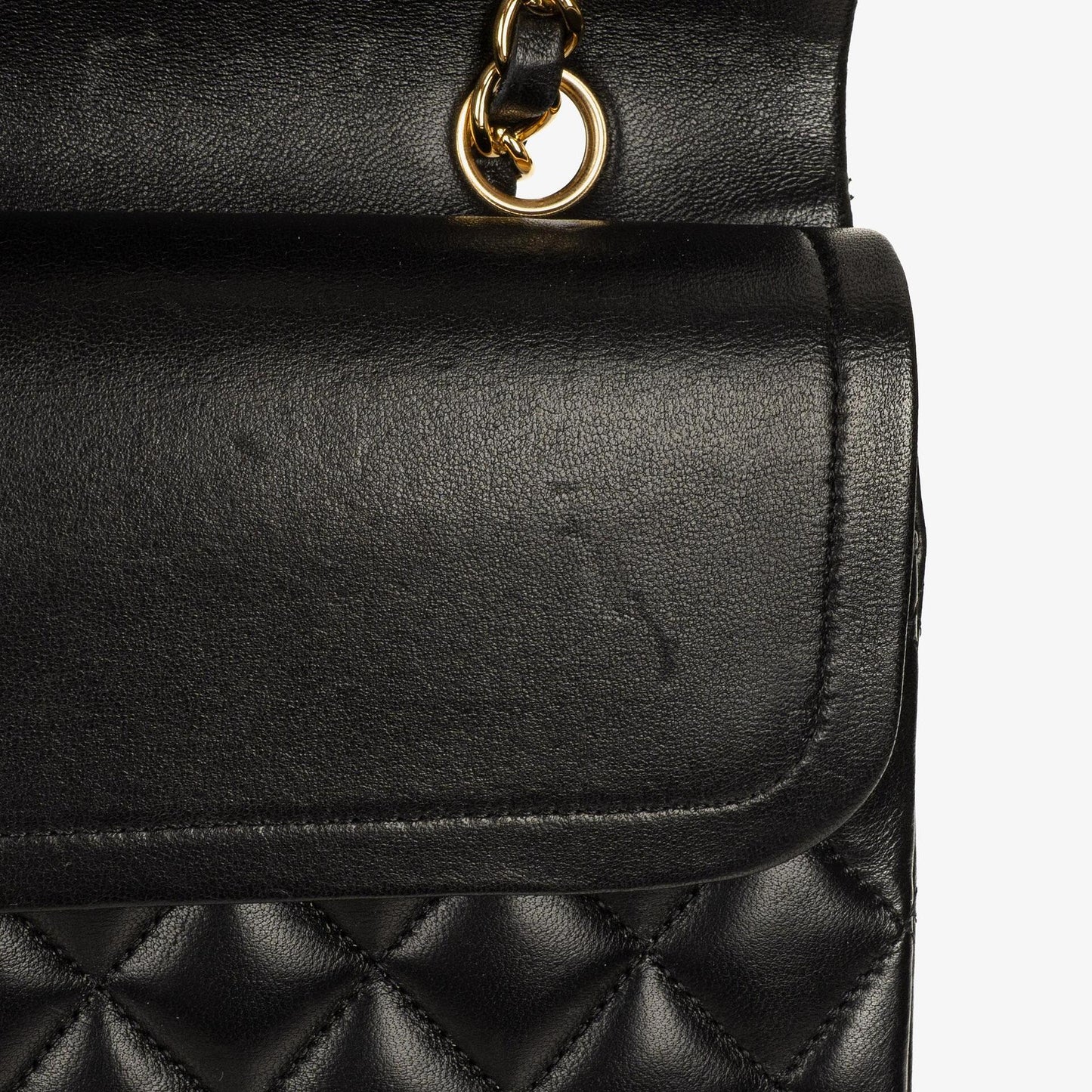 Chanel Medium Classic Black Quilted Lambskin Double Flap Bag With Gold-Tone Hardware