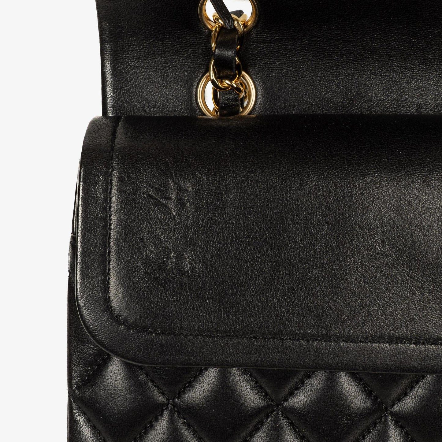 Chanel Medium Classic Black Quilted Lambskin Double Flap Bag With Gold-Tone Hardware
