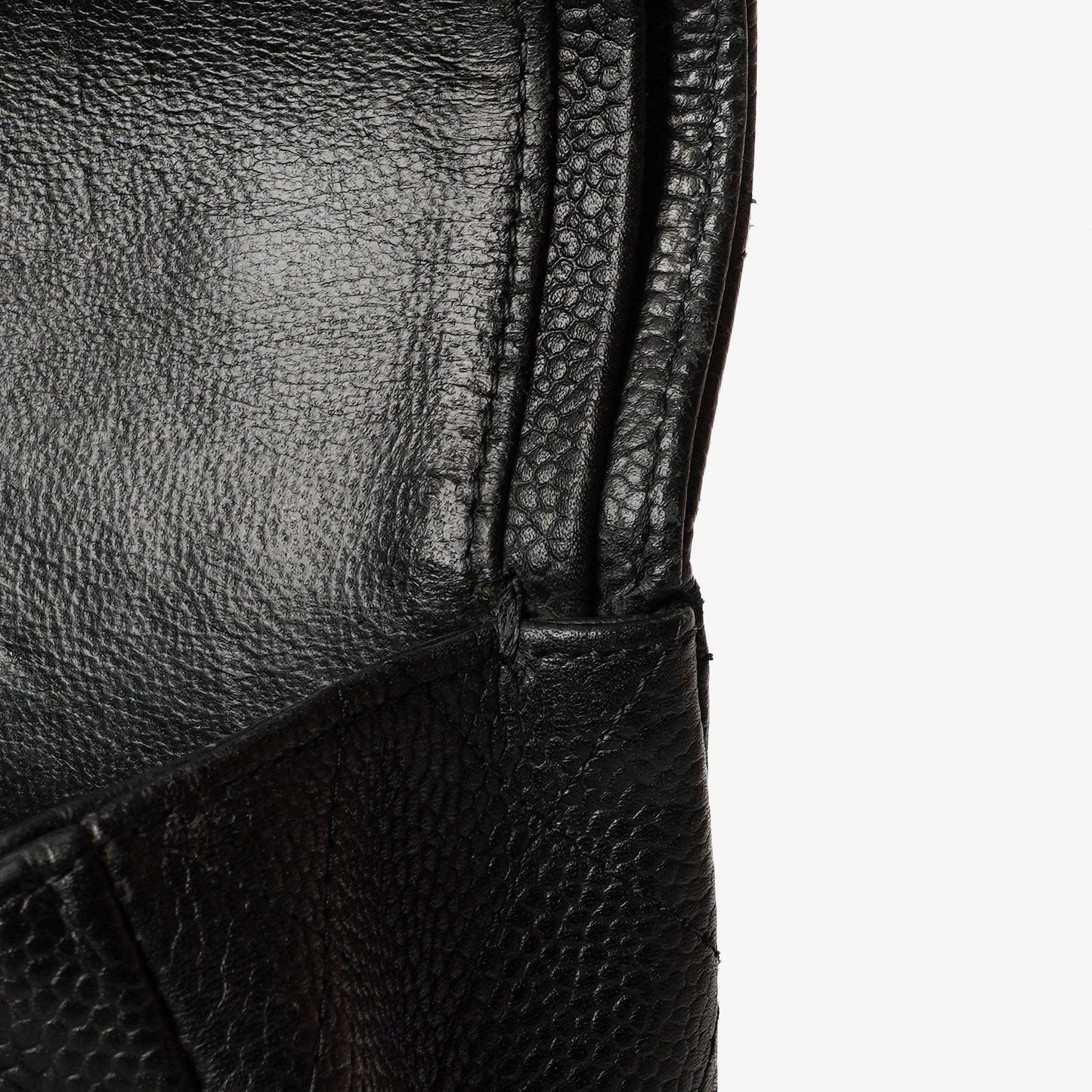 Chanel Medium Classic Double Flap Bag Black Quilted Caviar Leather With Silver-Tone Hardware, 2010-2011