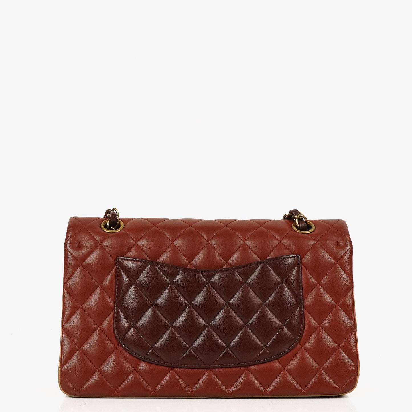 Chanel Medium Classic Double Flap Bag Brown Multicolor Quilted Lambskin With Aged Gold-Tone Hardware
