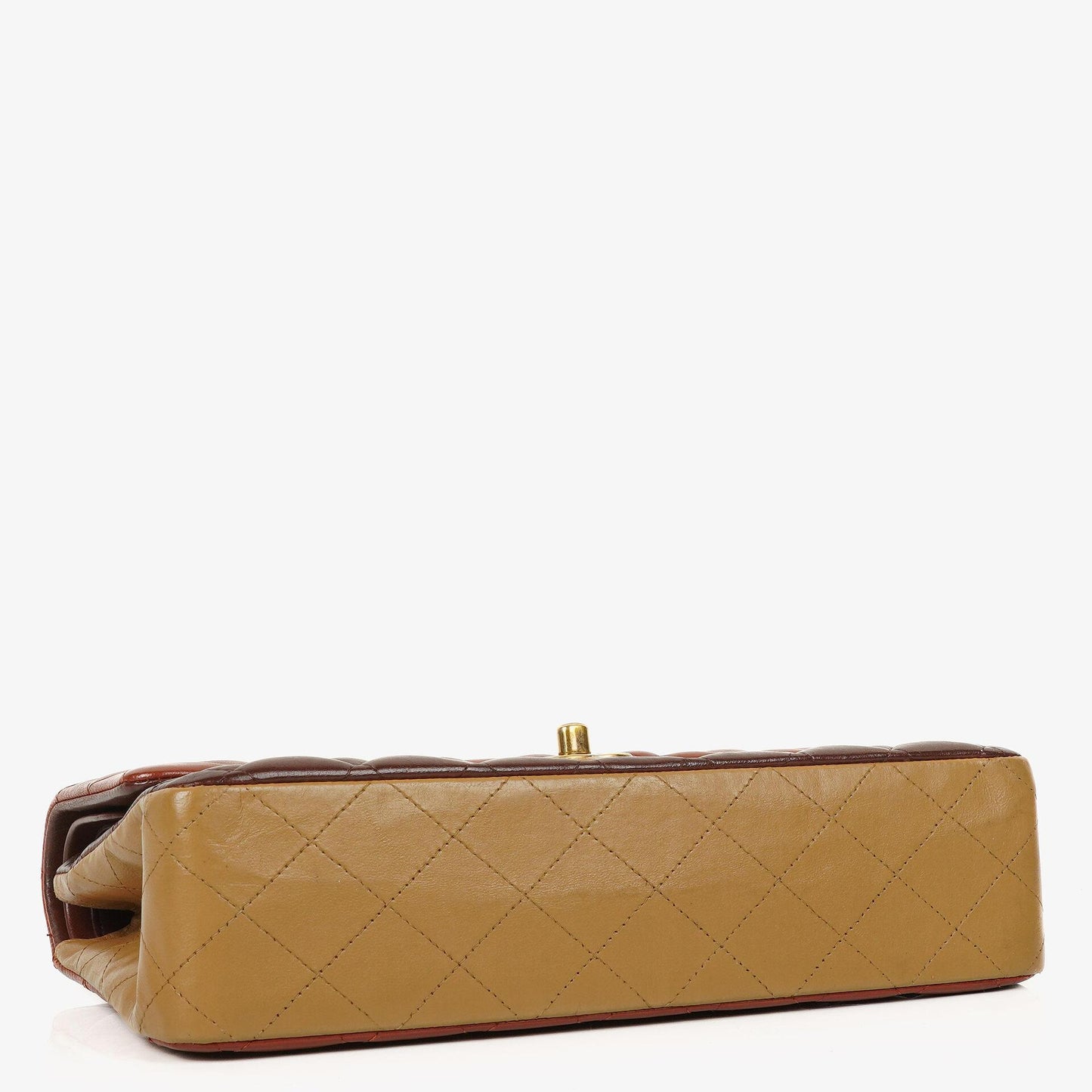 Chanel Medium Classic Double Flap Bag Brown Multicolor Quilted Lambskin With Aged Gold-Tone Hardware