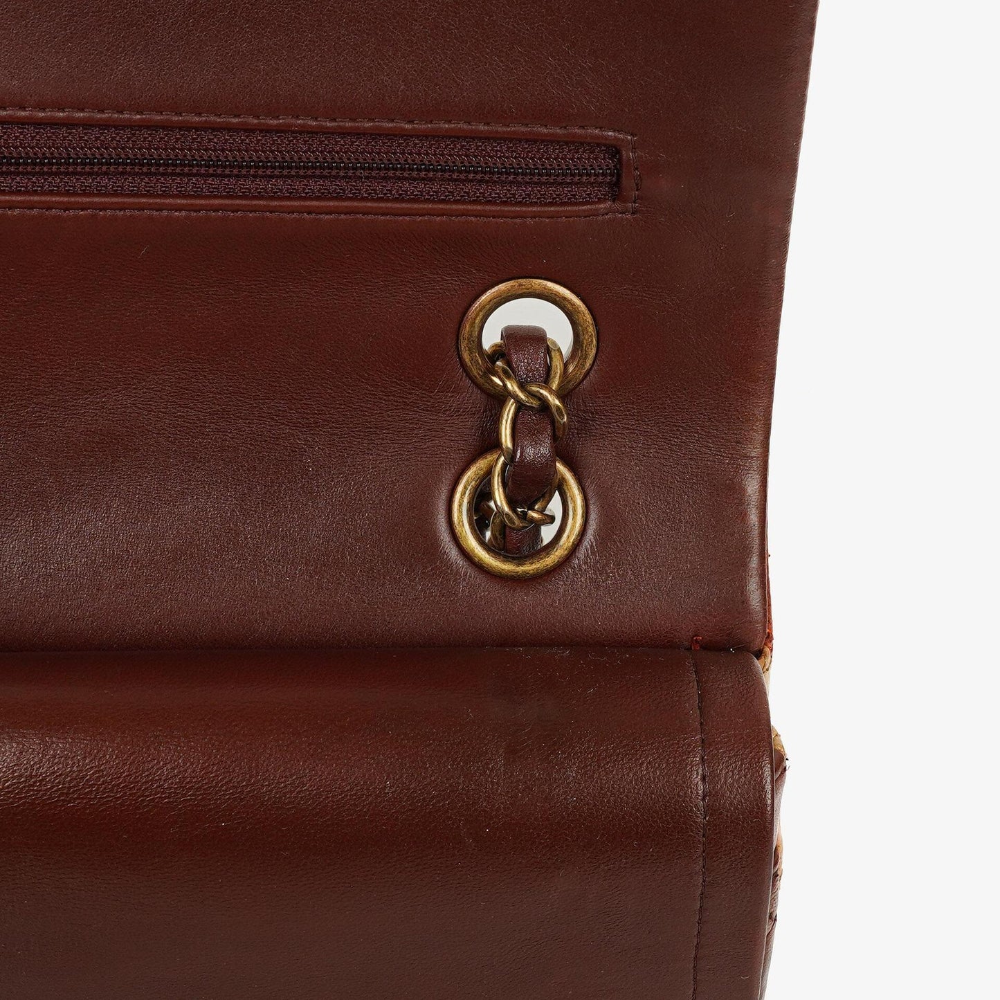 Chanel Medium Classic Double Flap Bag Brown Multicolor Quilted Lambskin With Aged Gold-Tone Hardware