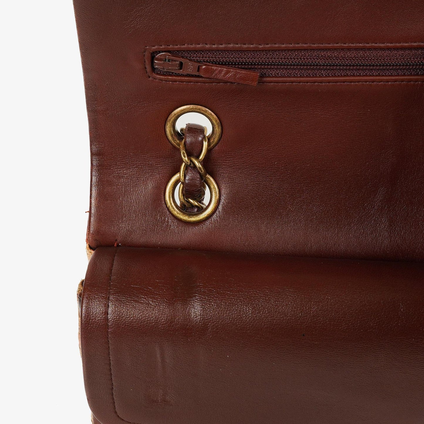 Chanel Medium Classic Double Flap Bag Brown Multicolor Quilted Lambskin With Aged Gold-Tone Hardware