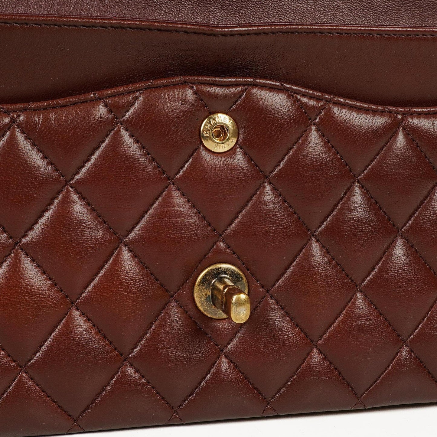 Chanel Medium Classic Double Flap Bag Brown Multicolor Quilted Lambskin With Aged Gold-Tone Hardware