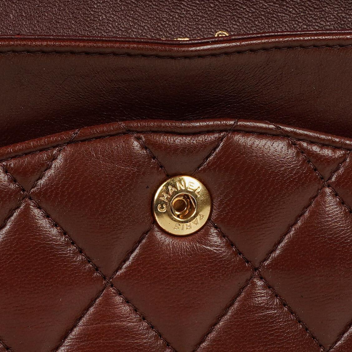 Chanel Medium Classic Double Flap Bag Brown Multicolor Quilted Lambskin With Aged Gold-Tone Hardware