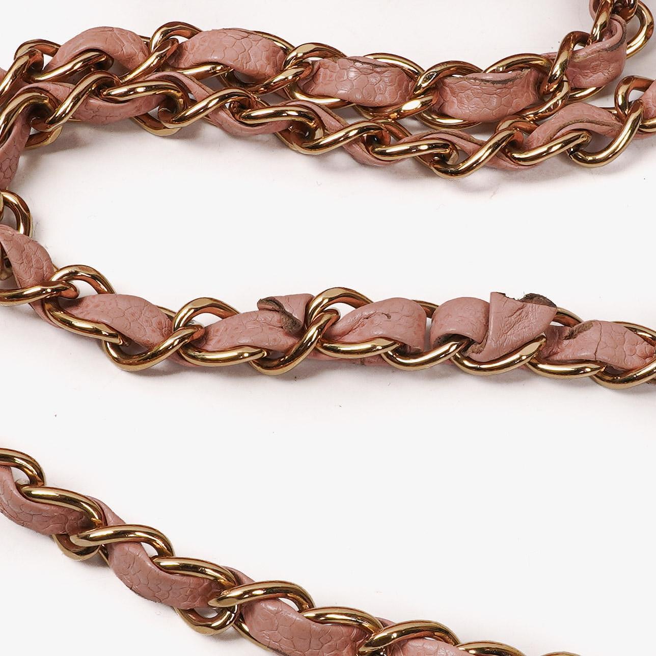 Chanel Medium Classic Double Flap Bag Pink Quilted Caviar Leather With 24K Gold-Plated Hardware