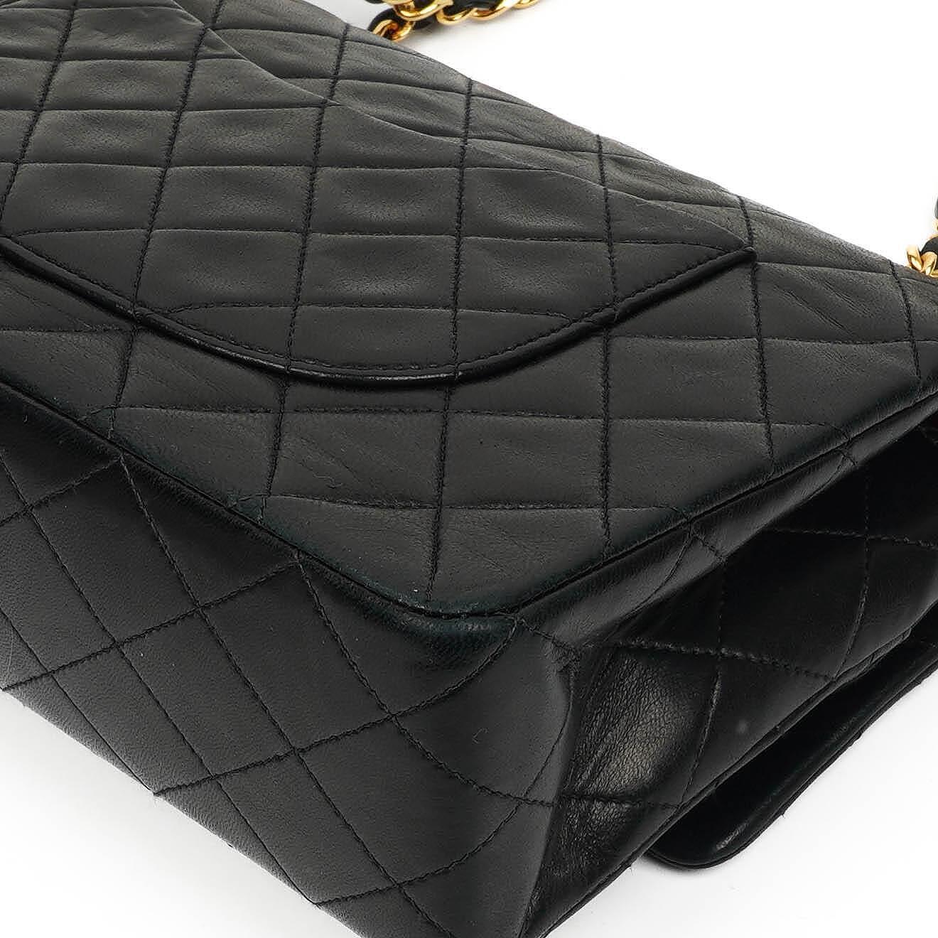 Chanel Medium Classic Lambskin Double Flap Bag With 24K Gold-Plated Hardware