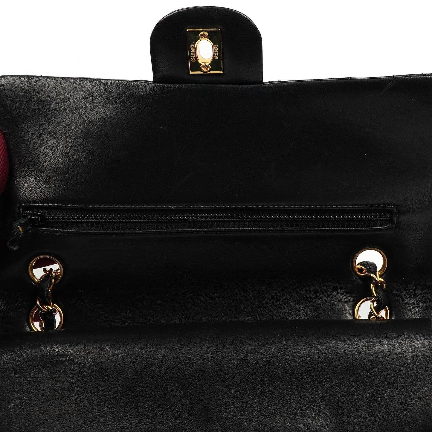 Chanel Medium Classic Lambskin Double Flap Bag With 24K Gold-Plated Hardware